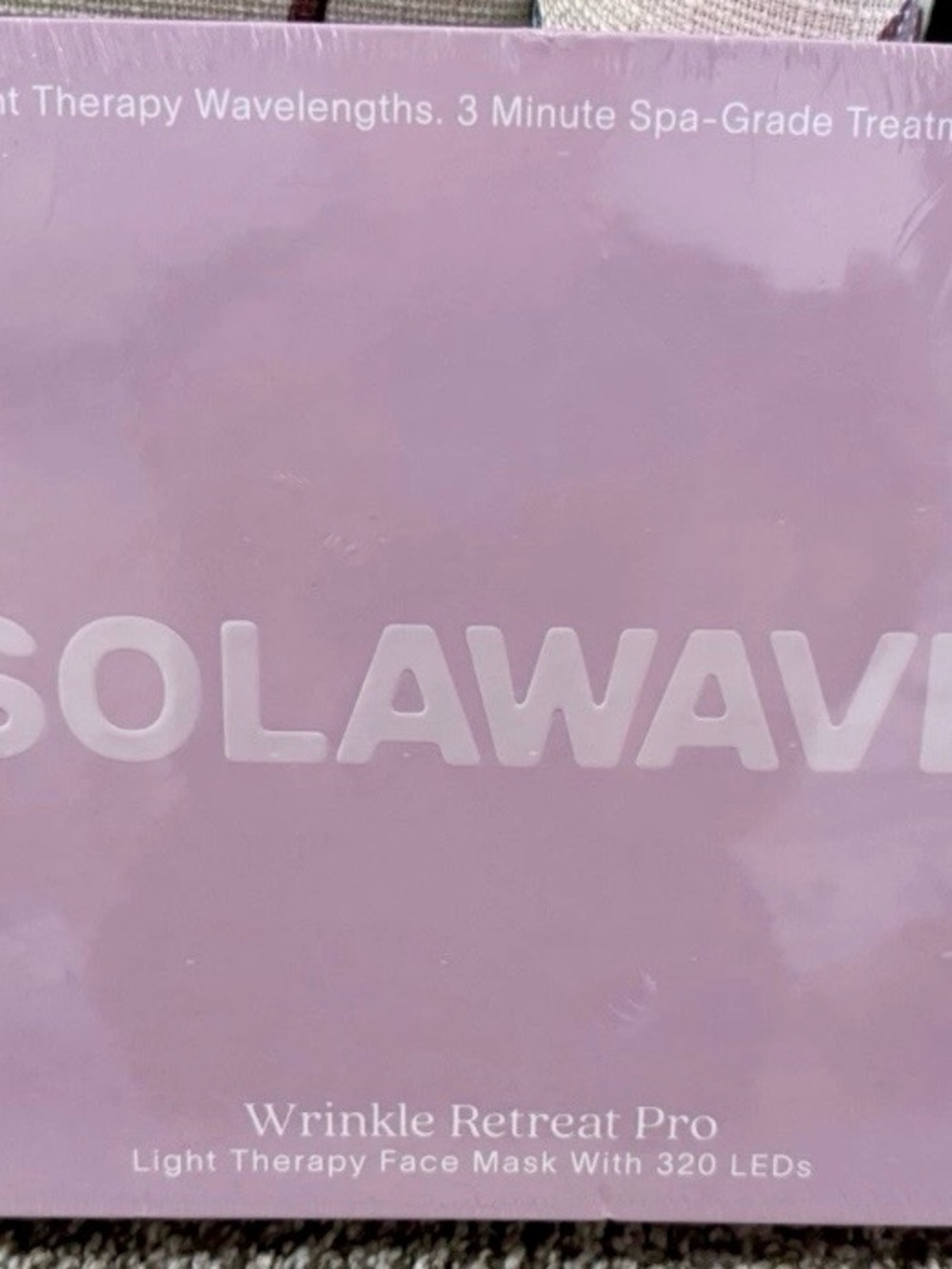 SOLAWAVE Wrinkle Retreat Pro LED Light Therapy Face Mask NEW SEALED